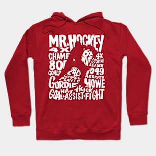 Gordie Howe Word Art Hoodie